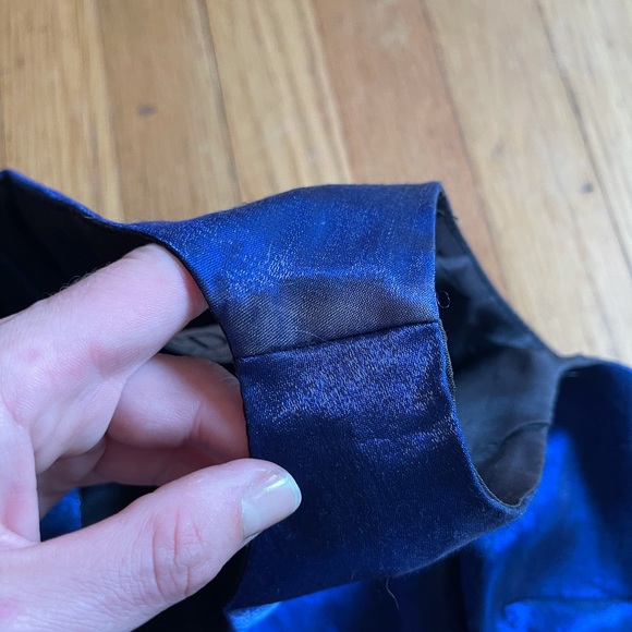 90s Y2K Blue Glitter Iridescent Mini Dress - Picture 6 of 10